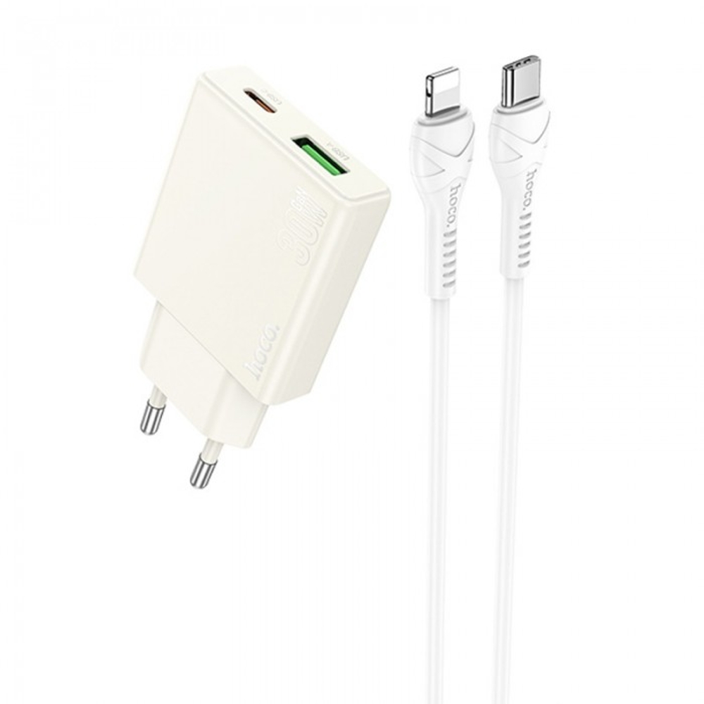 СЗУ + TypeC to Lightning Hoco N45 Biscuit PD30W+QC3.0