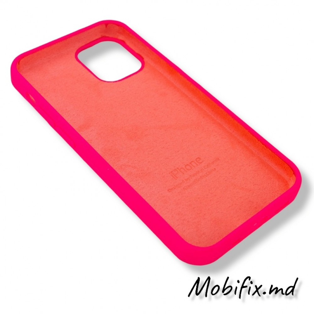 Чехол iPhone 13 Pro Max Silicone Case Full Cover (bright pink)