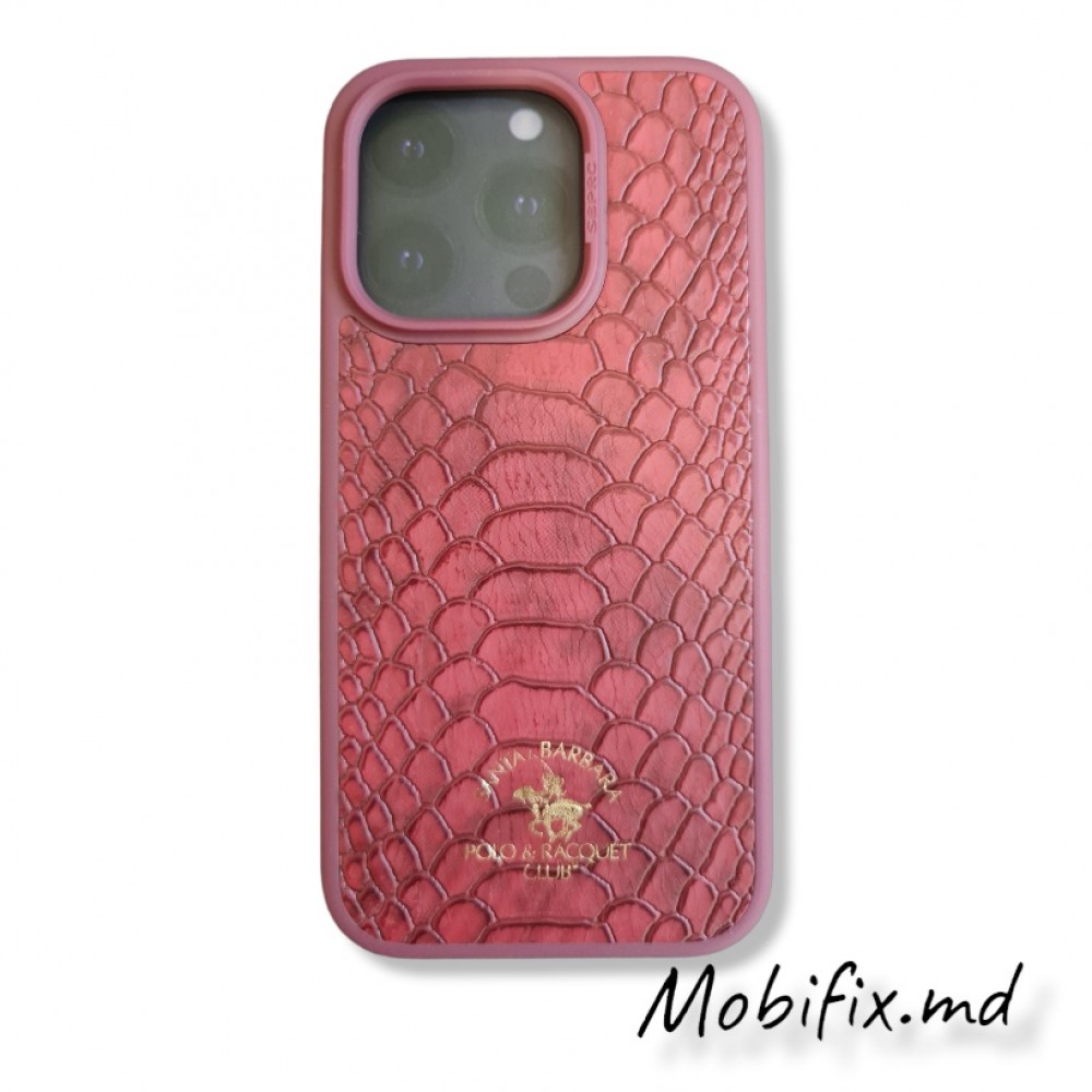 Чехол iPhone 15 Pro Max POLO Knight Leather (dark red)
