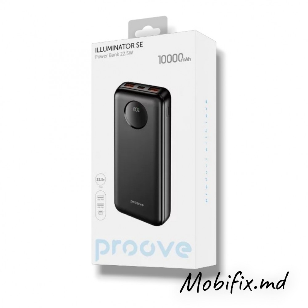Power Bank Proove Illuminator SE 10000mAh 22.5W Black