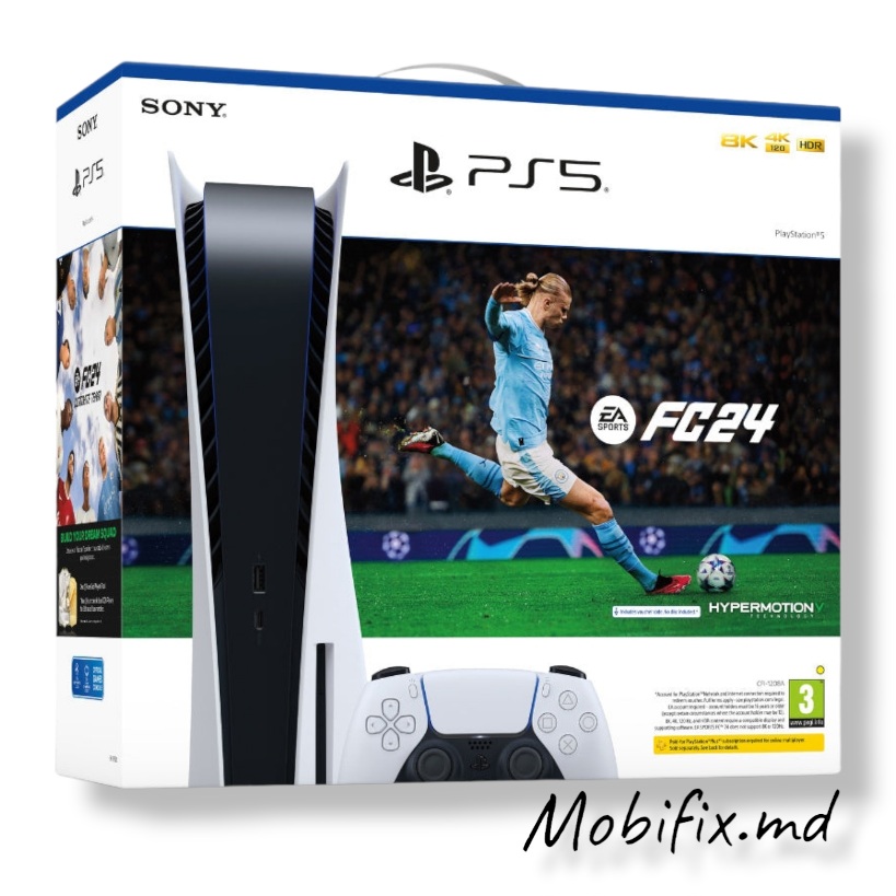 Sony PlayStation 5 Disc Version 825Gb White + Игра FC24 Sony PlayStation 5 Disc Version 825Gb White + Игра FC24