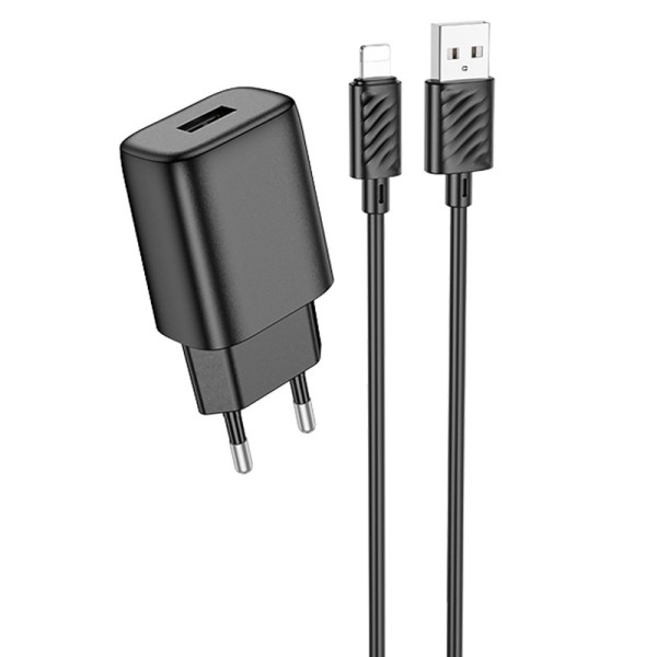 СЗУ + Lightning HOCO C134A Solid 1USB-A 12W
