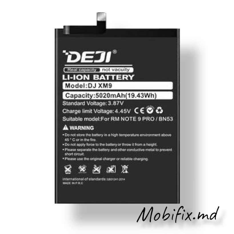 Аккумулятор BN53 для Xiaomi Redmi Note 9 Pro Max, Note 10 Pro Max, Poco M2 Pro Deji 5020mAh