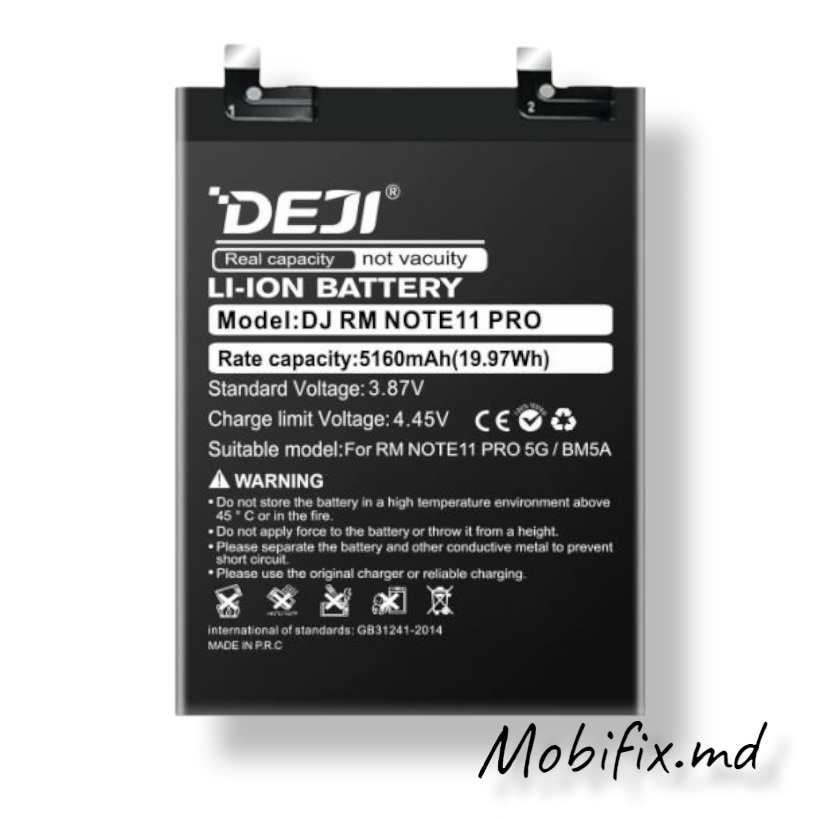 Аккумулятор BM5A для Xiaomi Redmi Note 11 Pro 5G Deji 5160mAh
