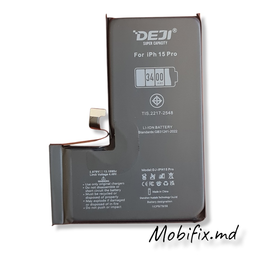 Аккумулятор для Apple iPhone 15 Pro Deji 3400mAh