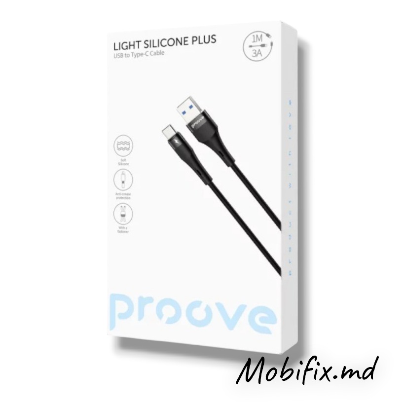 Кабель USB-A to Type-C Proove Light Silicone Plus 3A 1M 
