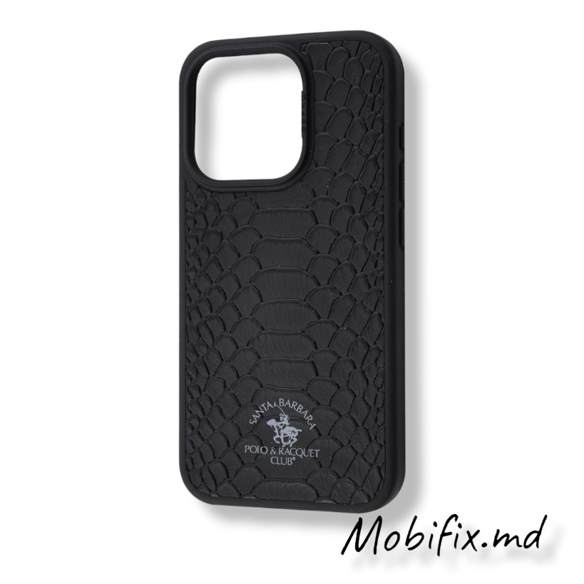 Чехол iPhone 15 Pro Max POLO Knight Leather (black)