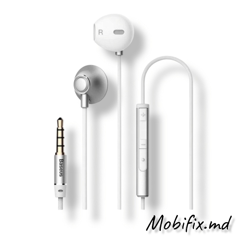 Наушники Baseus Encok H06 3.5mm • серебро Наушники Baseus Encok H06 3.5mm • серебро