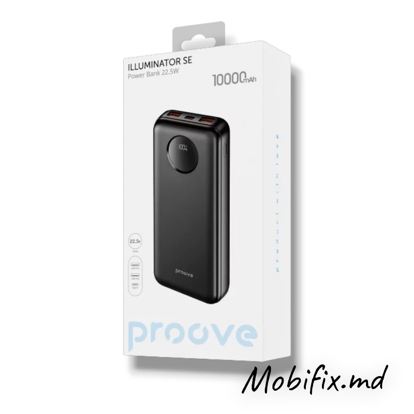Power Bank Proove Illuminator SE 10000mAh 22.5W Black